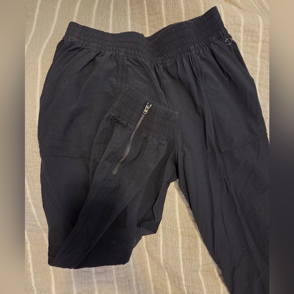 CALIA Black Elastic Waist Joggers